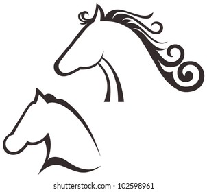 Silhouette black horse