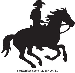 Icono de vector de caballo negro de silueta