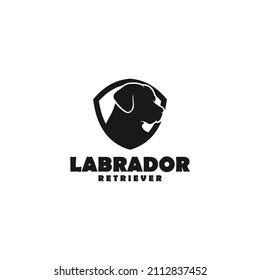 Silhouette Black Labrador Logo Design