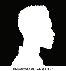 Silhouette of a black man seen from the side