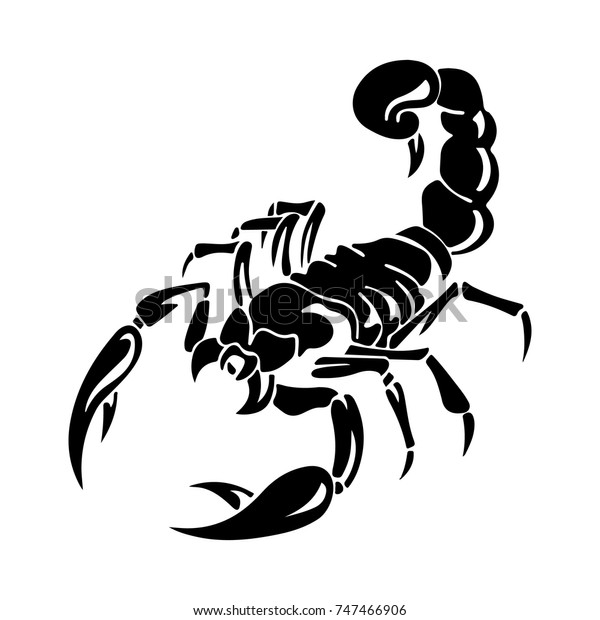 Silhouette De Scorpion Noir Sur Fond Image Vectorielle De Stock Libre De Droits