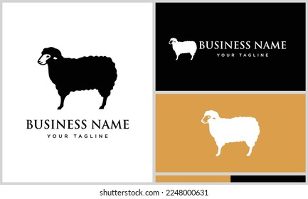 silhouette black sheep logo template