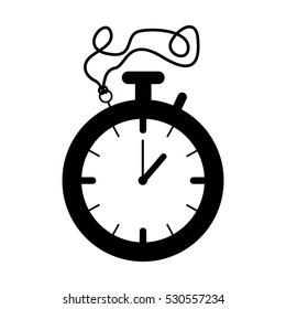 silhouette black of stopwatch graphic