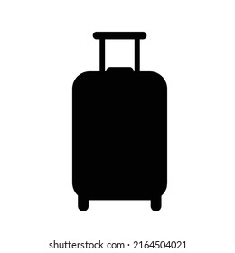 Silhouette black suitcase, travel luggage