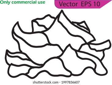 Silhouette of black and white rose. Flower rose in one line continuous style on transparent background. Rose sketch. Black outline. Vector illustration.