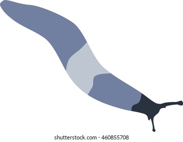 Silhouette of blue Slug