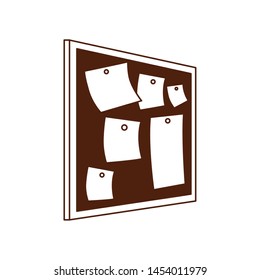 silhouette of board with notes