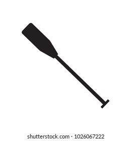 silhouette of boat oar- vector illustration