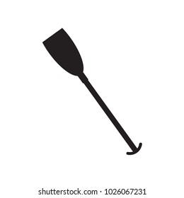 silhouette of boat oar- vector illustration