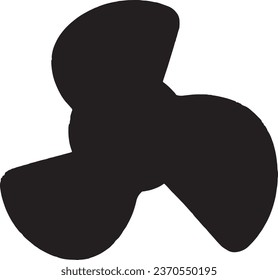 a silhouette of boat propeller.