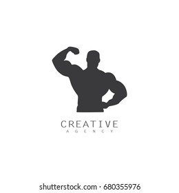 Silhouette Body Builder Logo