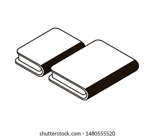 silhouette of book of school with white background