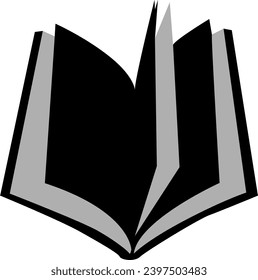 silhouette of book vector on white background 