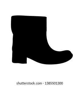 silhouette of boots vector isolated