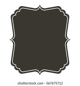 silhouette border heraldic with decorative frame