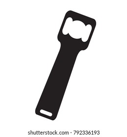 Silhouette of a bottle opener on a white background, Vector illustration