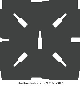 Silhouette of a bottle repeated on grey background