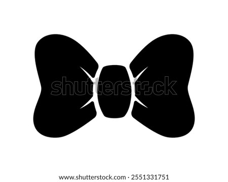 A silhouette of bow tie. Isolated Vector Illustration