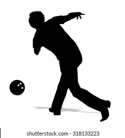 silhouette of bowler