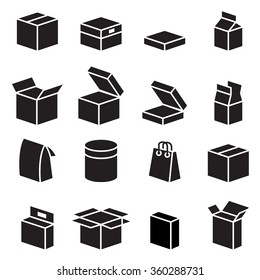 Silhouette Box & Packaging Icon