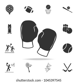 silhouette of boxing glove icon. Detailed set of athletes and accessories icons. Premium quality graphic design. One of the collection icons for websites, web design, mobile app on white background