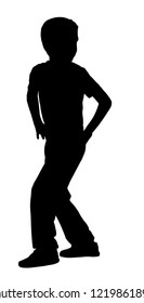 Silhouette of a boy 
