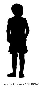 Silhouette Boy Stock Vector (Royalty Free) 1281926305 | Shutterstock