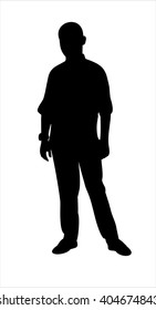 silhouette of a boy