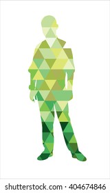 silhouette of a boy