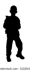 Silhouette of a boy
