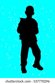 Silhouette of a boy