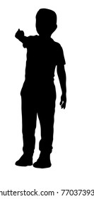 Silhouette of a boy