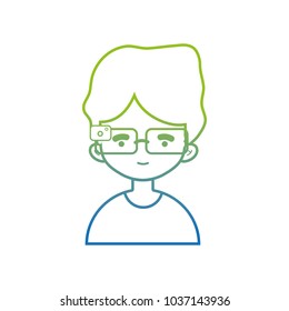 silhouette boy with 3d glasses to virtual video game