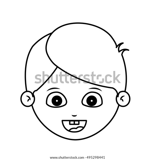 Silhouette Boy Cartoon Design Stock Vector (Royalty Free) 495298441 ...