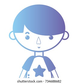 silhouette boy with t-shirt and hairstyle design