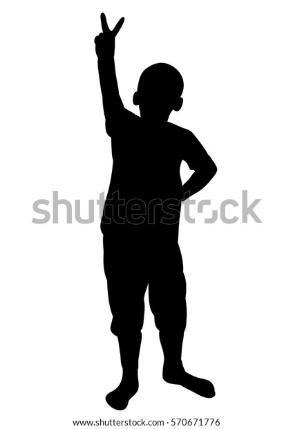 Silhouette Boy Vector Stock Vector (Royalty Free) 570671776 | Shutterstock