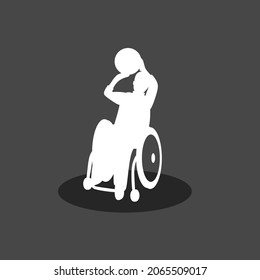 Silhouette of a boy in a wheelchair playing basketball. The concept of inclusion and diversity.