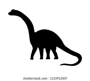 Silhouette Brachiosaurus dinosaur jurassic prehistoric animal