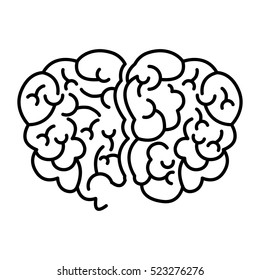 silhouette brain human top view