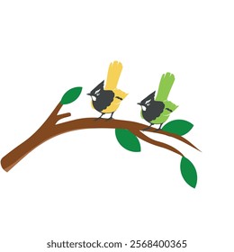 Silhouette Branch Bird Tree Icon Vector Image
