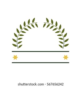 silhouette with branchs with leaves in shape of crown