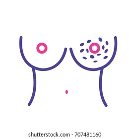 silhouette breast cancer sickness and medical support
