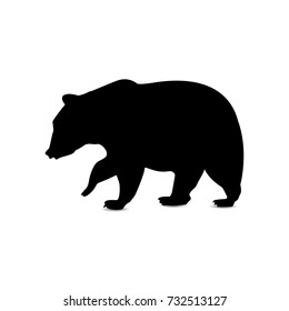 Silhouette Brown Bear Stock Vector (Royalty Free) 732513127 | Shutterstock