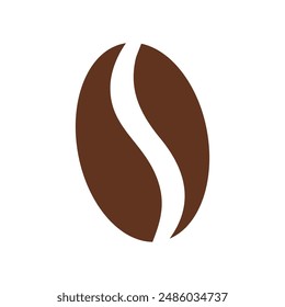 silhouette brown coffee bean icon 