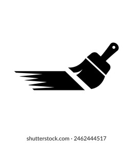 Plantilla de logotipo de dibujo de pincel de silueta