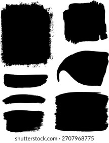 Silueta de un diseño de trazo de pincel, ideal para fondos artísticos, proyectos creativos o agregar un toque pintado a mano a las obras de arte digitales.