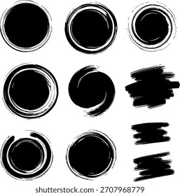 Silhouette of a brush stroke or paint splatter. Versatile design element for artistic, creative, or grunge-themed projects. 