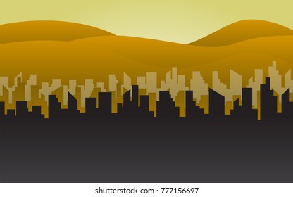 silhouette building background