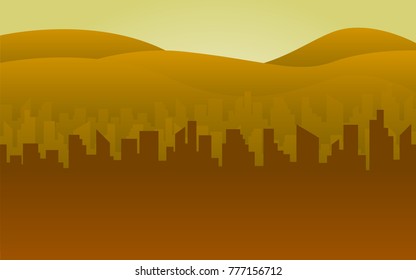 silhouette building background