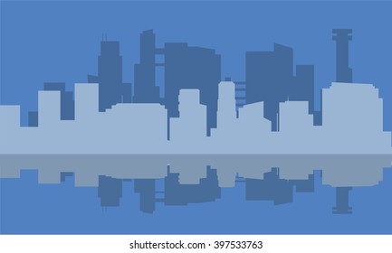 Silhouette of the building company